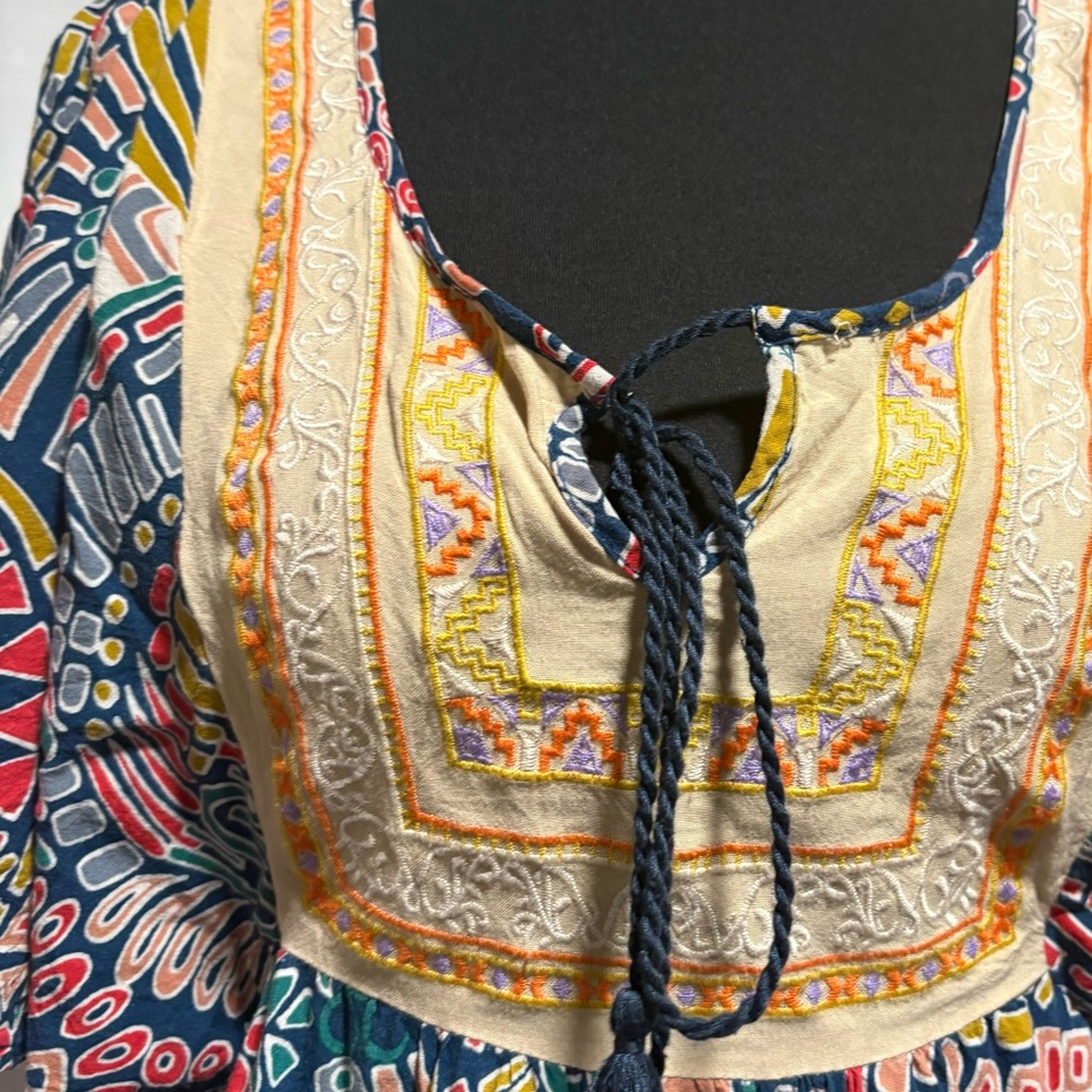 SZ S Colorful #Boho/Peasant Dress,short,flyingtomato,#festival,#beach,#concert - Picture 3 of 9